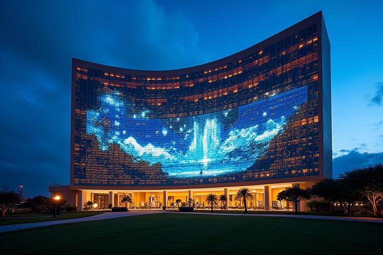 제주 신화월드 미디어 파사드